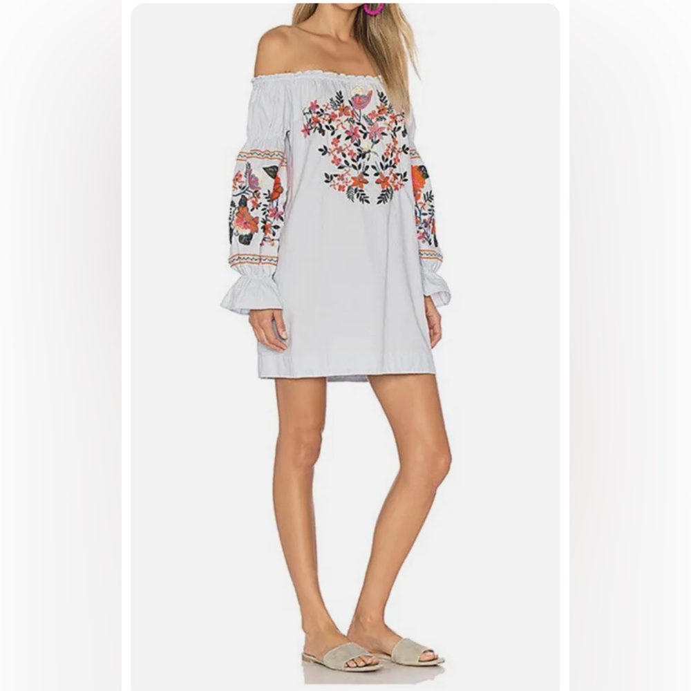 Free People Fleur Du Jour embroidered shift dress